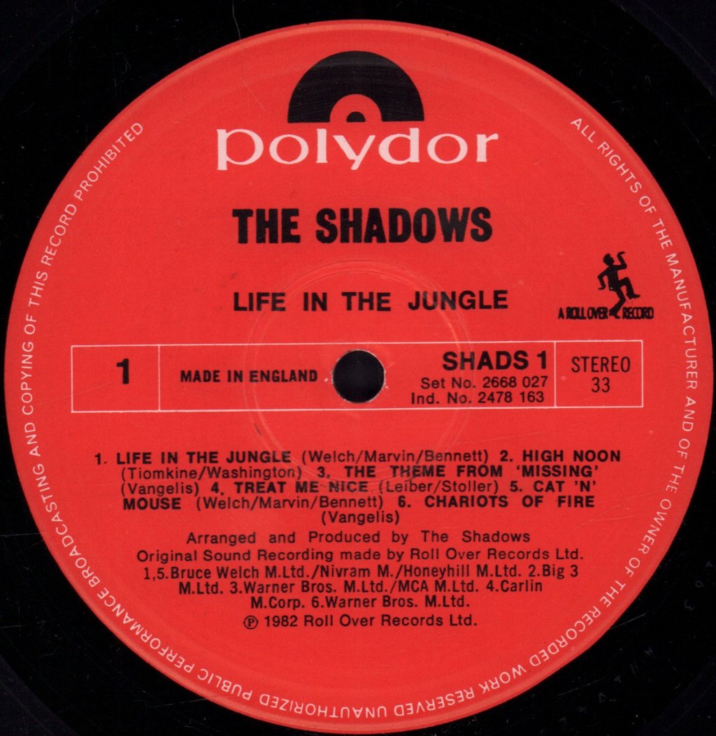 Shadows - Life In The Jungle - Lp
