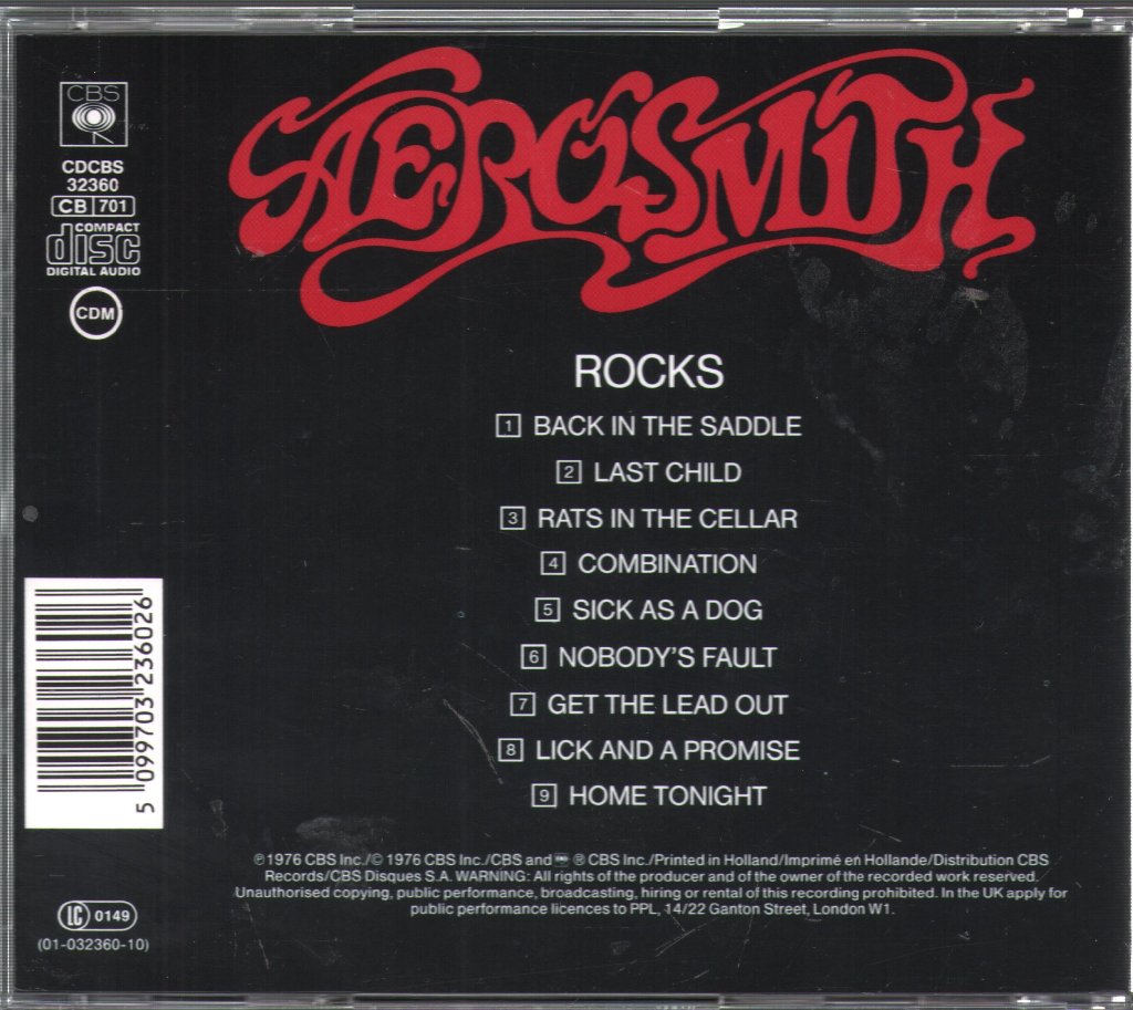 Aerosmith - "Rocks" - Cd