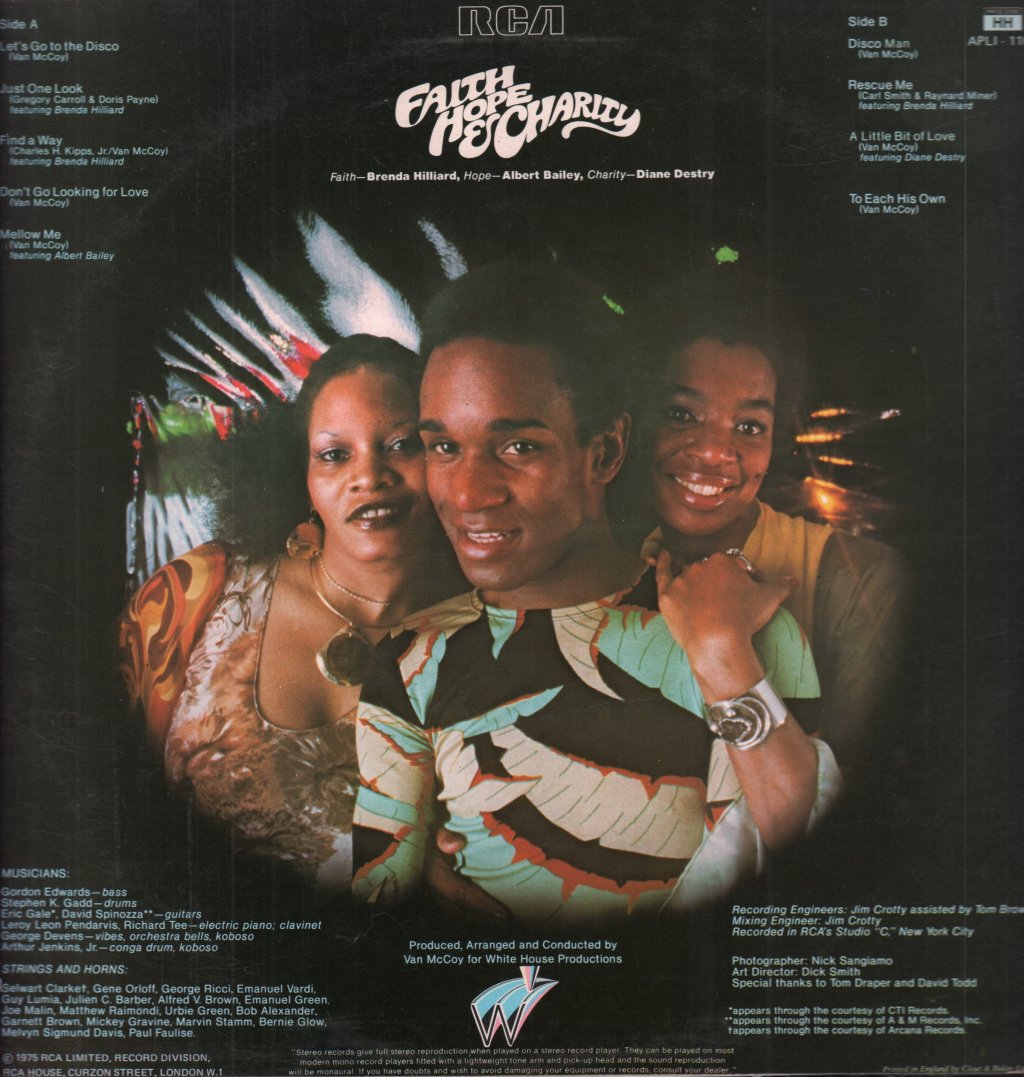 Faith Hope And Charity (70'S Artist) - Faith, Hope & Charity - Lp