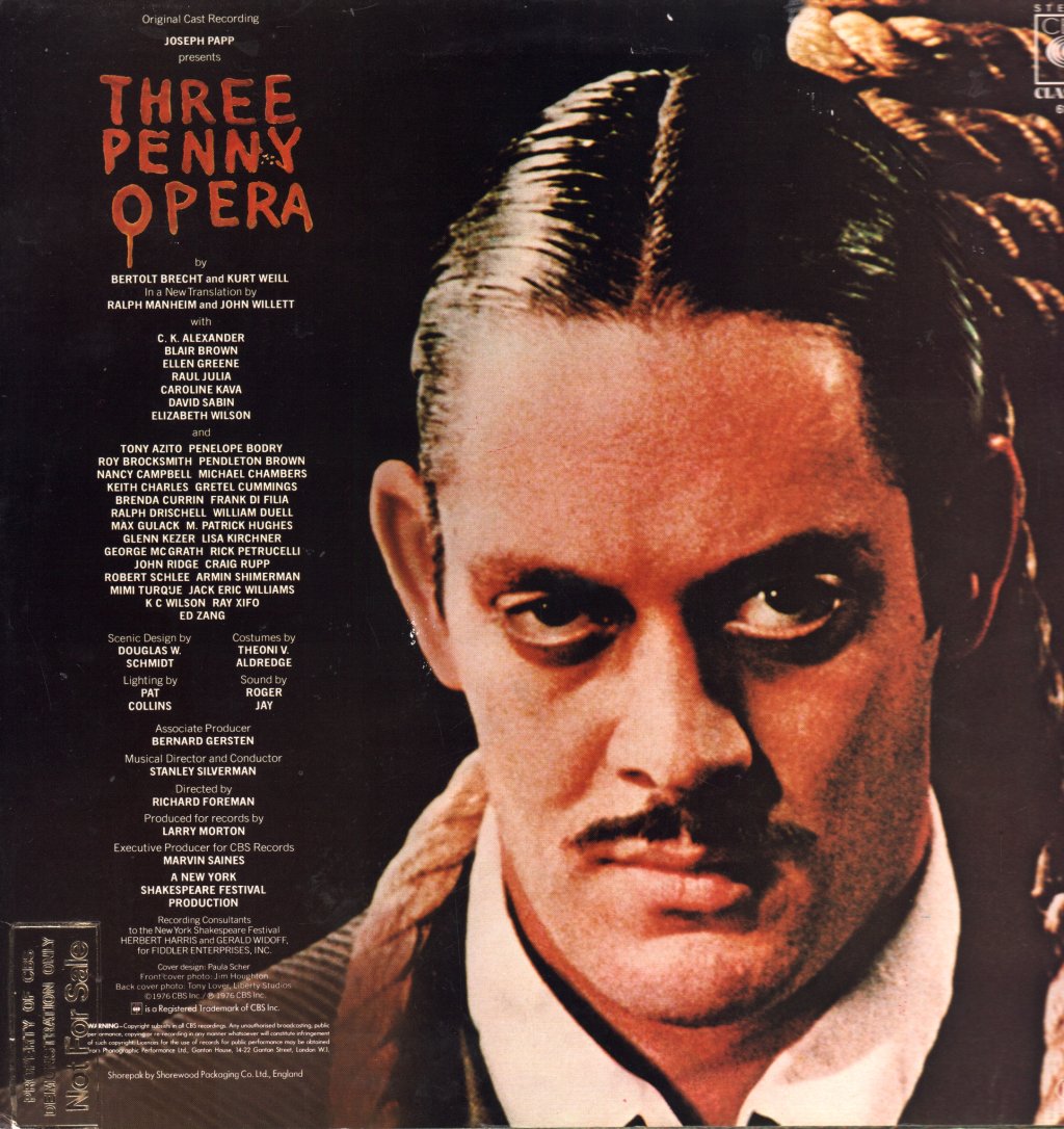 Kurt Weill And Bertolt Brecht - Threepenny Opera (Original Cast Recording) - Lp