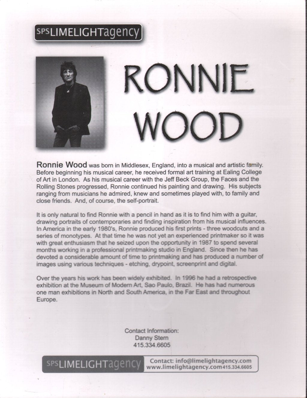 Ronnie Wood - Paint It Black - Card