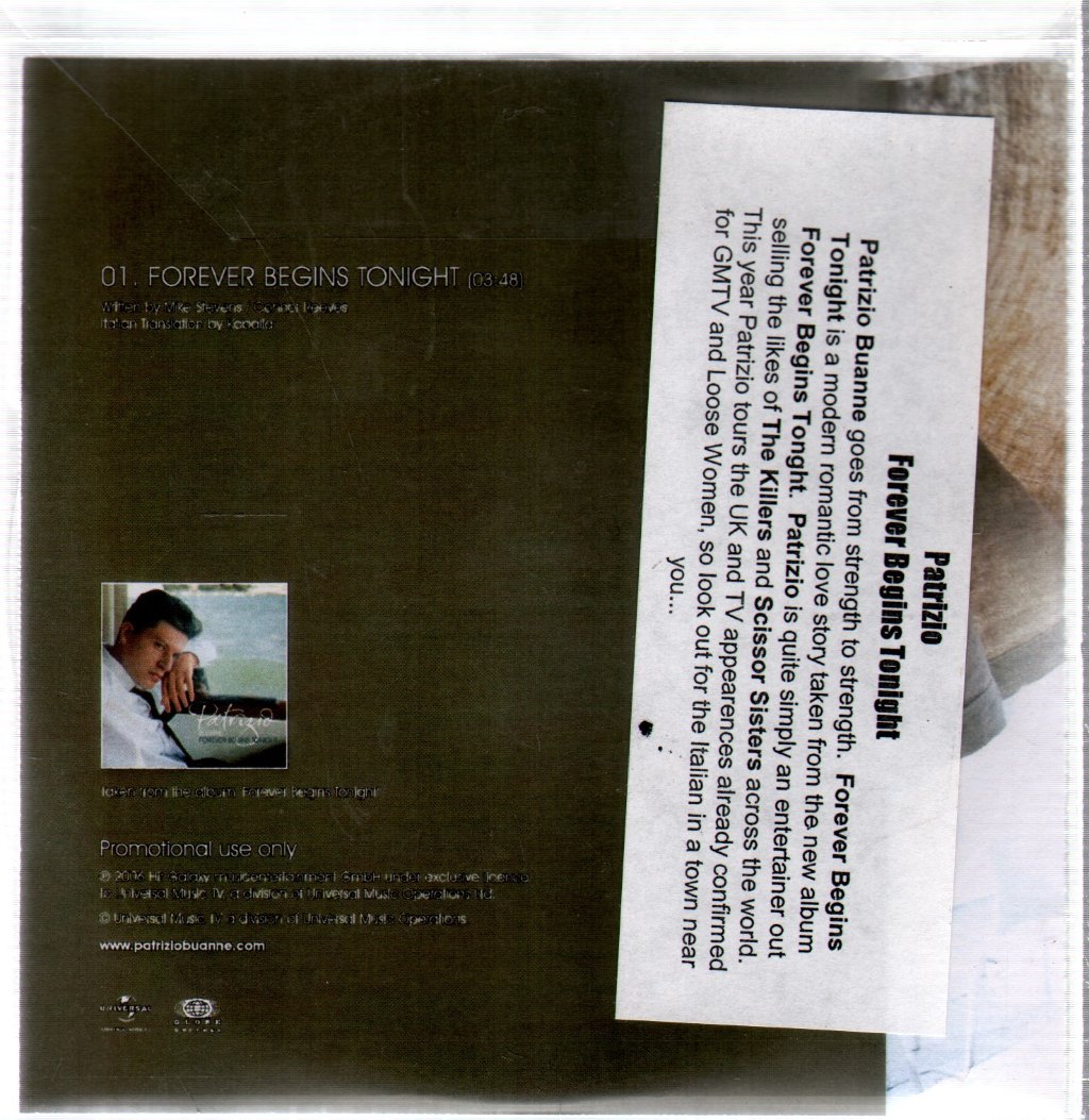 Patrizio Buanne - Forever Begins Tonight - Cdr