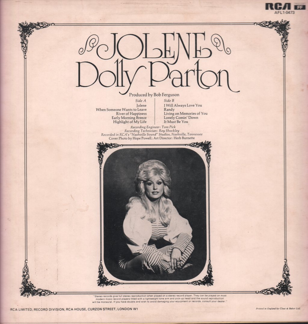 Dolly Parton - Jolene - Lp