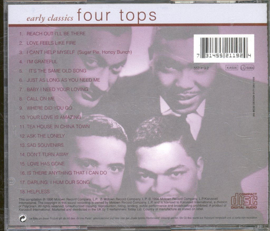 Four Tops - Early Classics - Cd