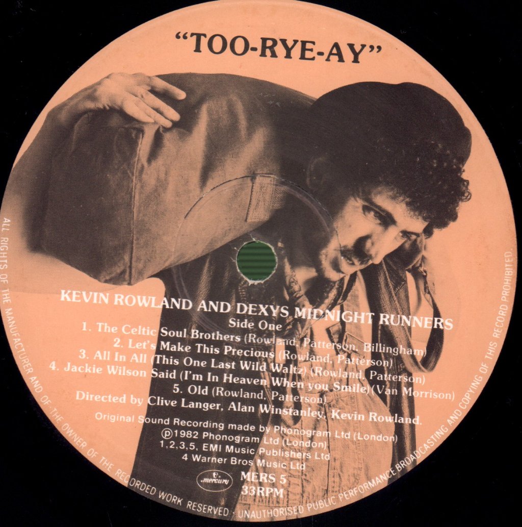 Dexys Midnight Runners - Too Rye Ay - Lp