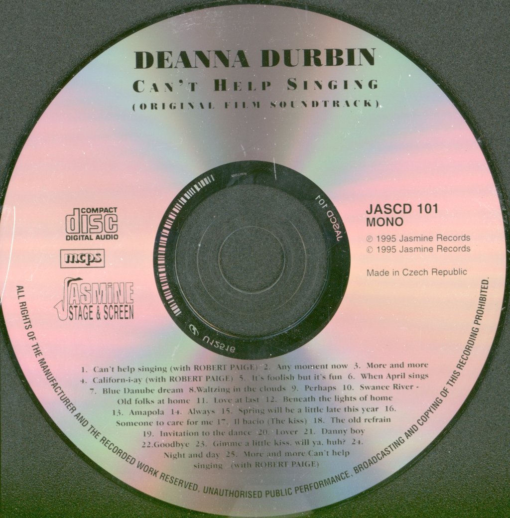 Deanna Durbin - Can't Help Singing (Original Film Soundtracks) - Cd