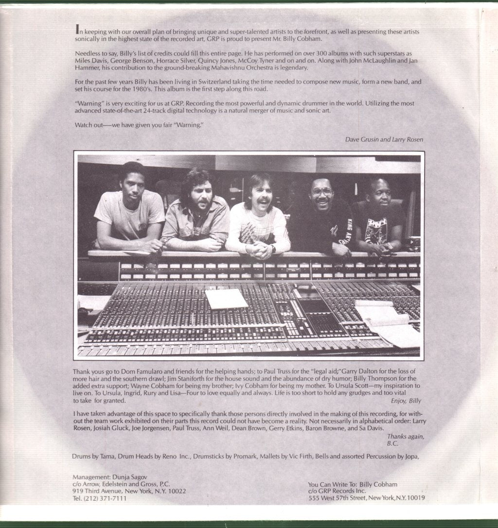 Billy Cobham - Warning - Lp