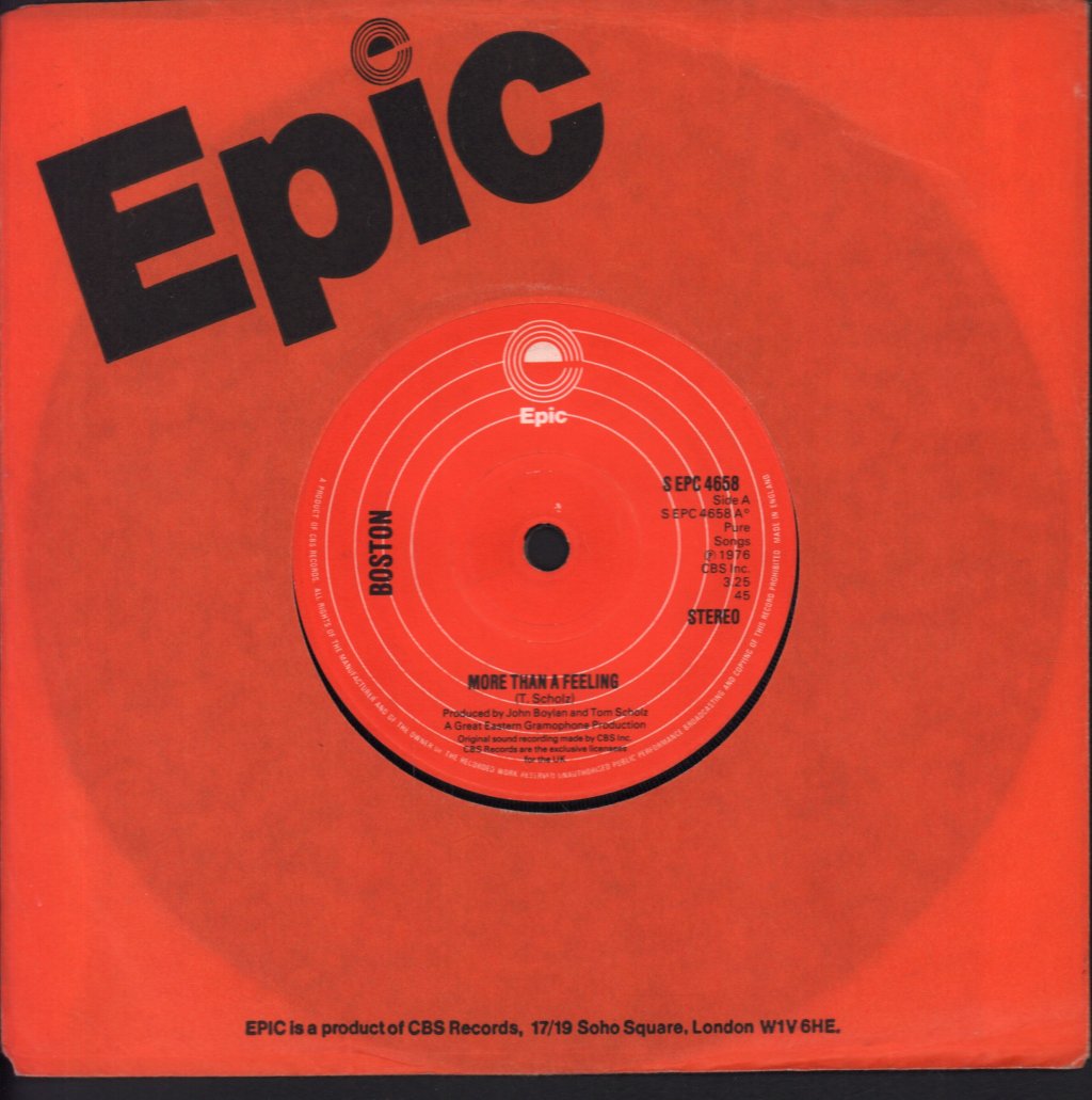 Boston - More Than A Feeling - 7 Inch
