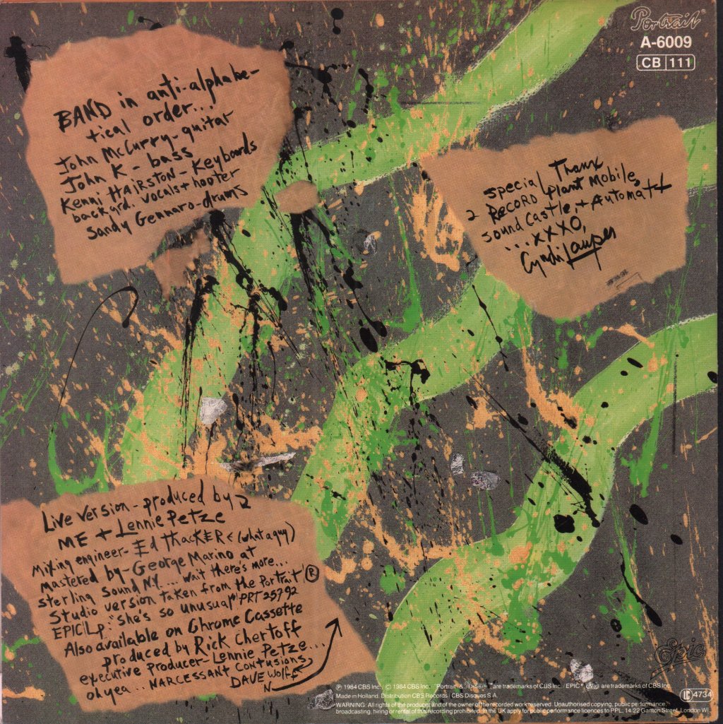 Cyndi Lauper - Money Changes Everything - 7 Inch