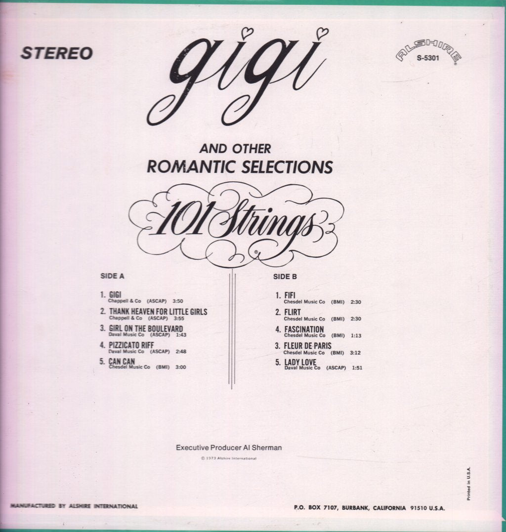 101 Strings - Gigi And Other Romantic Selections - Lp