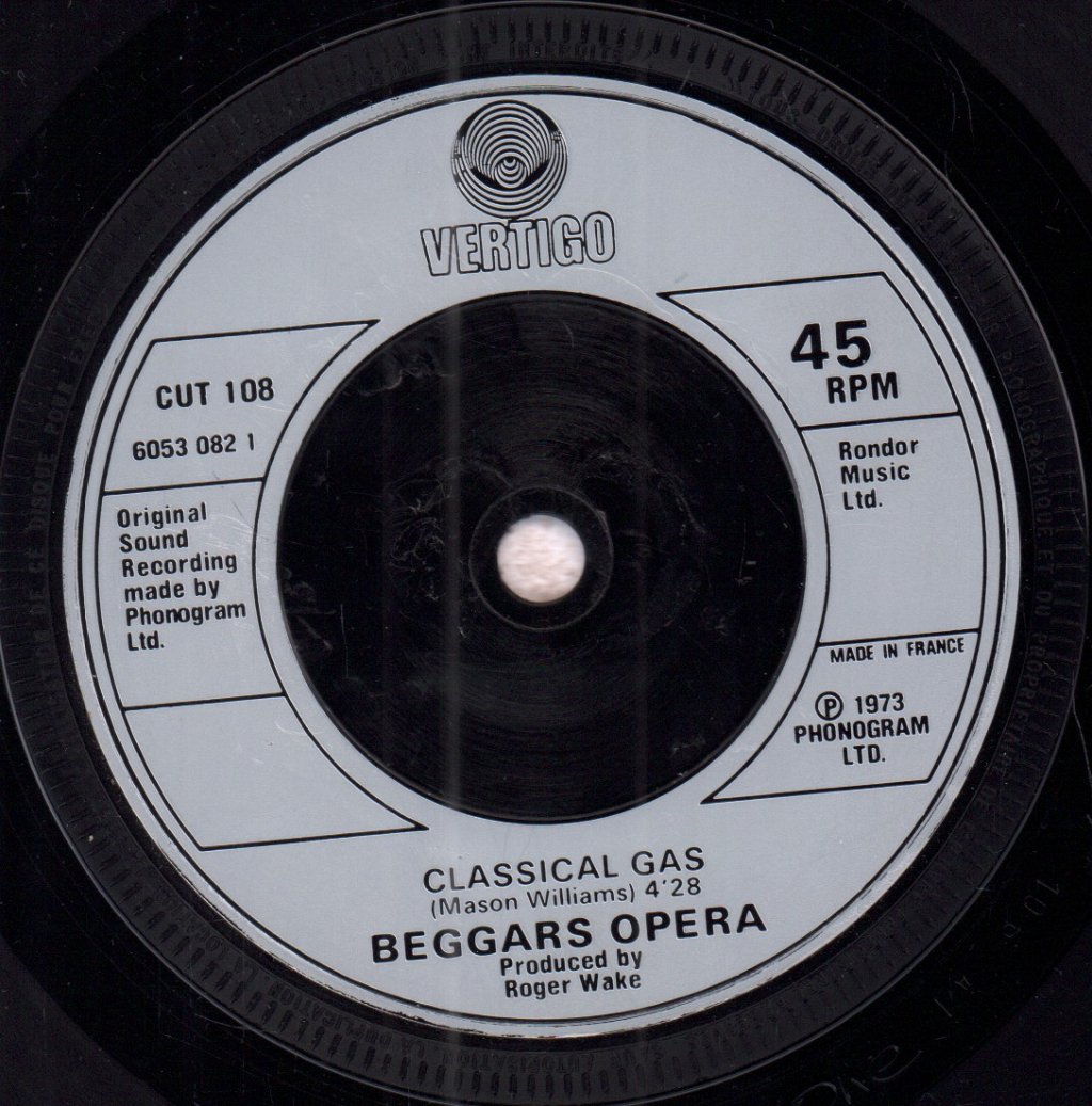 Beggars Opera / kraftwerk - Autobahn/Classical Gas - 7 Inch