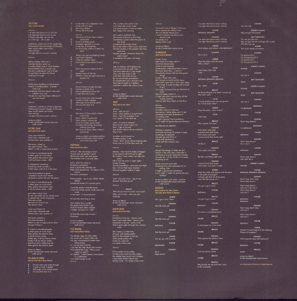 Prince - Batman (Motion Picture Soundtrack) - Lp