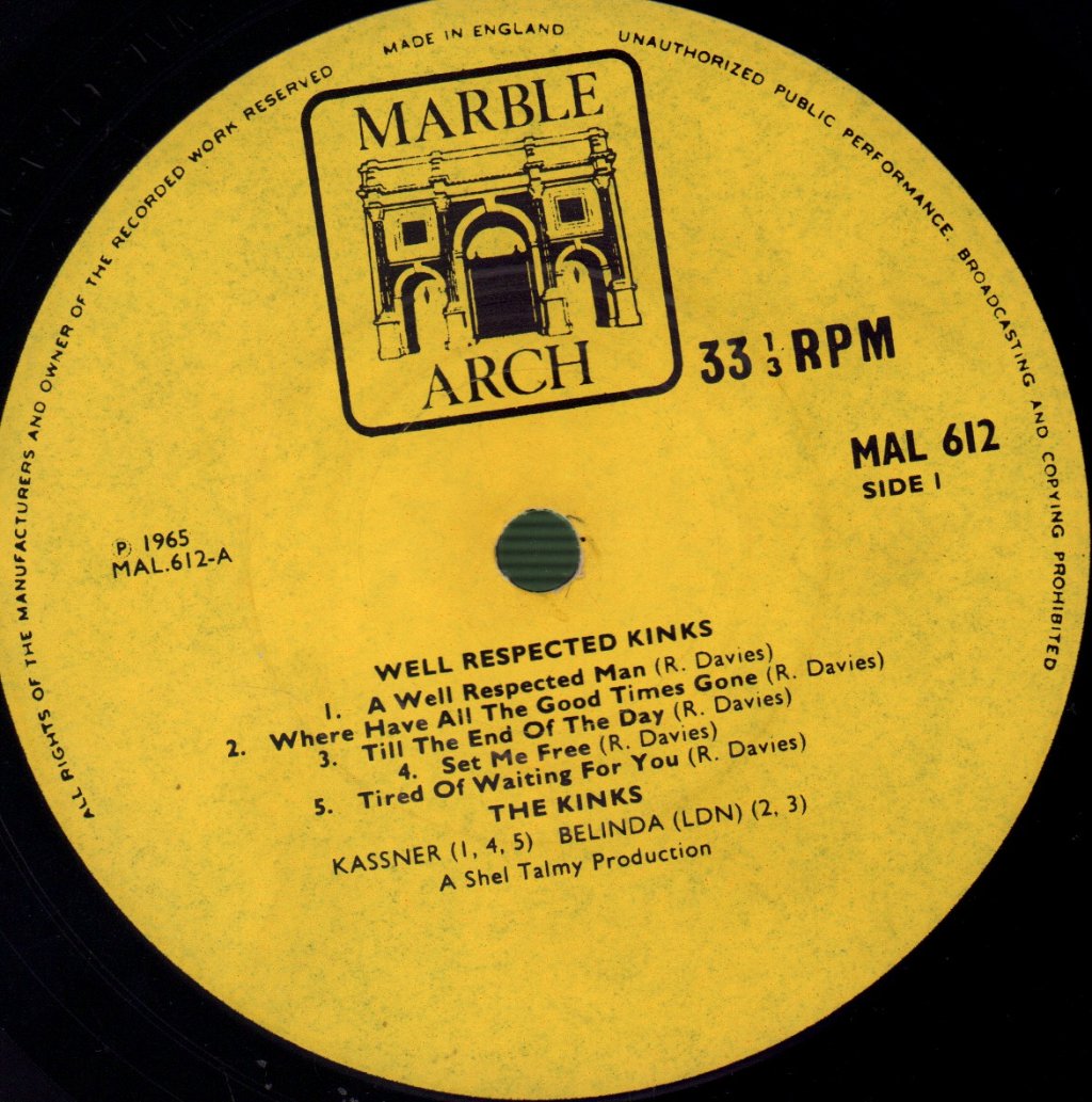 Kinks - Well Respected Kinks - Lp