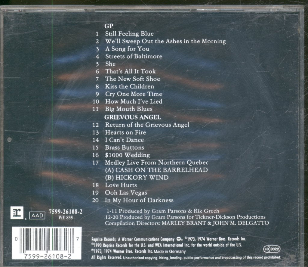Gram Parsons - Gp/Grievous Angel - Cd