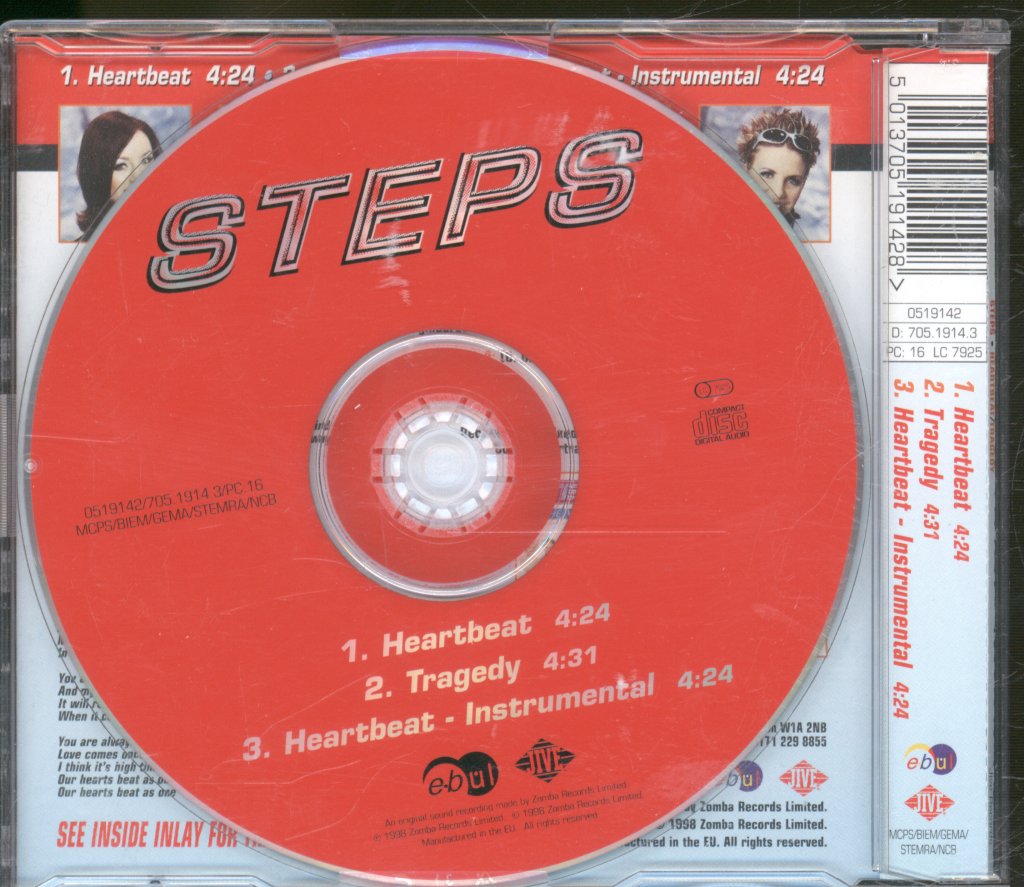 Steps (Pop Group) - Heartbeat / Tragedy - Cd