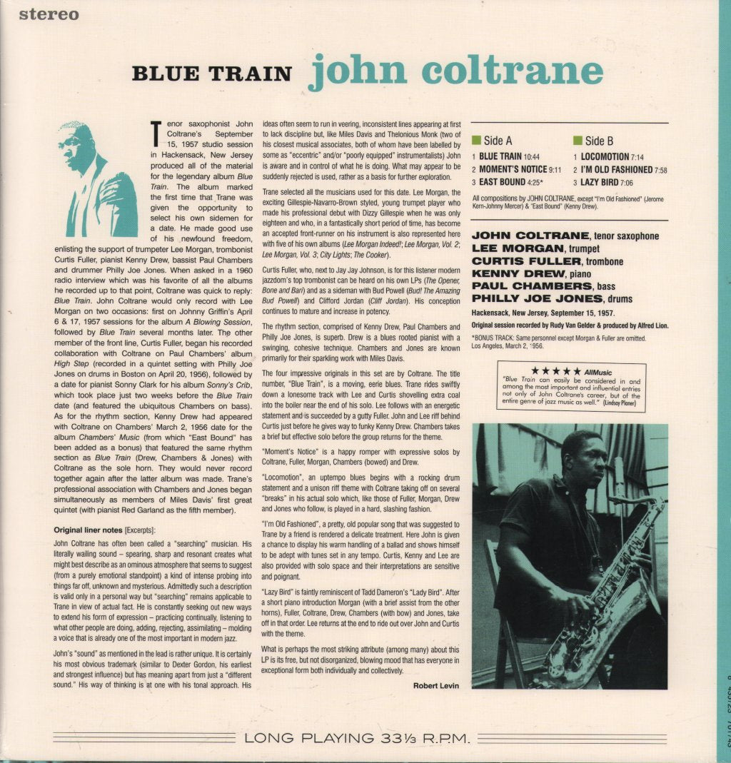 John Coltrane - Blue Train - Lp