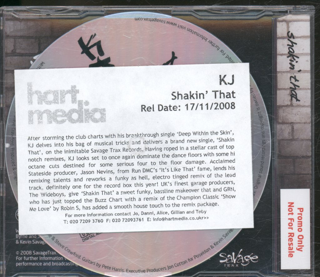 Kj - Shakin' That - Cd