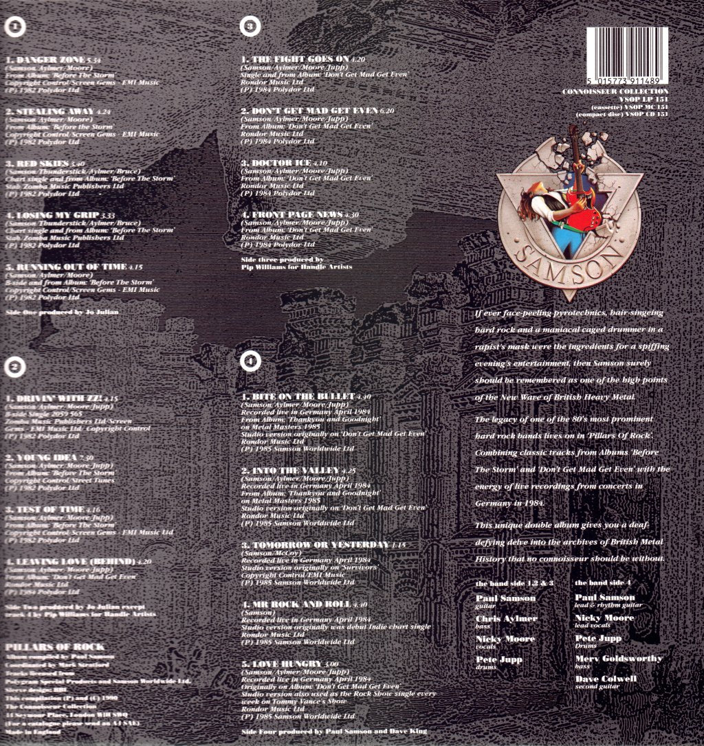 Samson (Nwobhm/Metal Group) - Pillars Of Rock - Double Lp