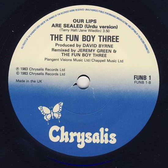 Fun Boy Three - Our Lips Are Sealed - Double 7 Inch