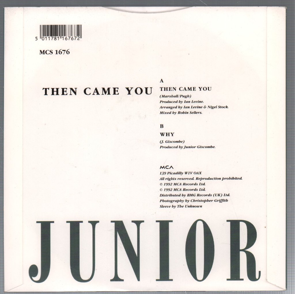 Junior - Then Came You - 7 Inch