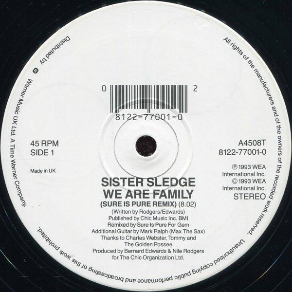 Sister Sledge - We Are Family '93 Mixes - 12 Inch