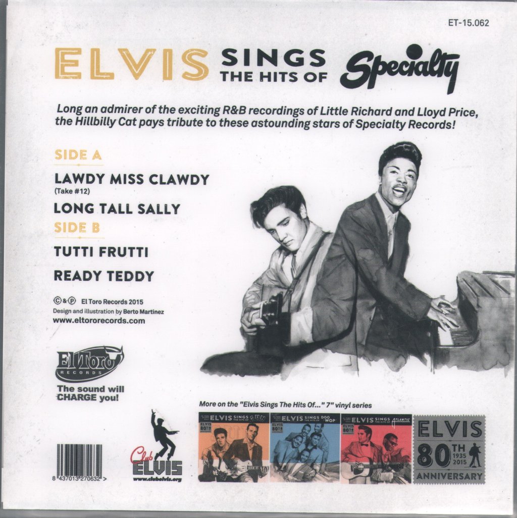 Elvis Presley - Elvis Sings The Hits Of Specialty - 7 Inch