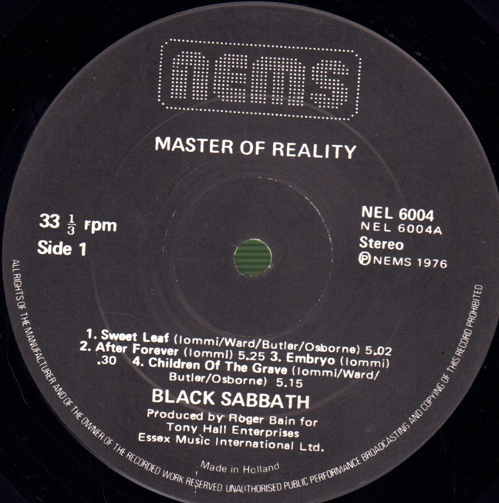 Black Sabbath - Master Of Reality - Lp