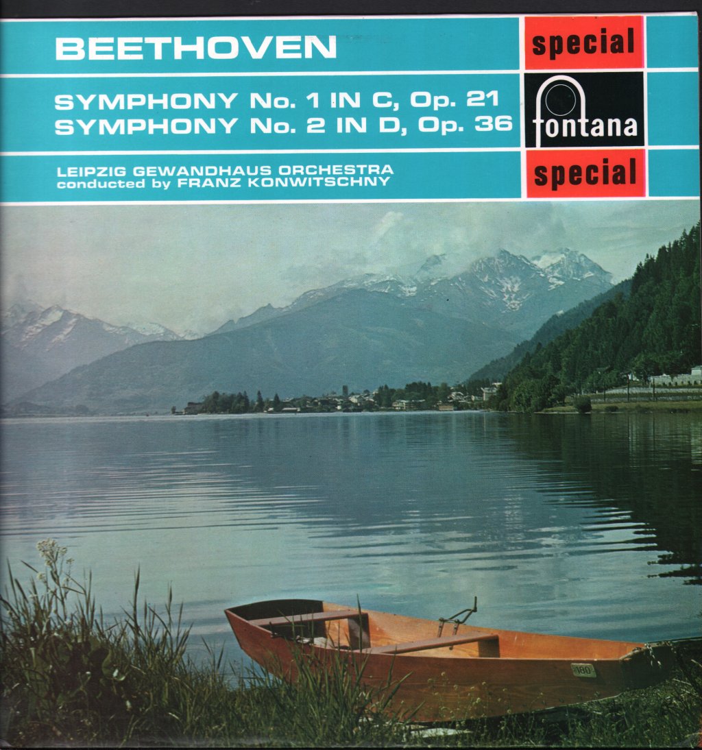 Franz Konwitschny / Leipzig Gewandhaus Orchestra - Beethoven - Symphony No. 1 In C, Op. 21 / Symphony No. 2 In D, Op. 36 - Lp