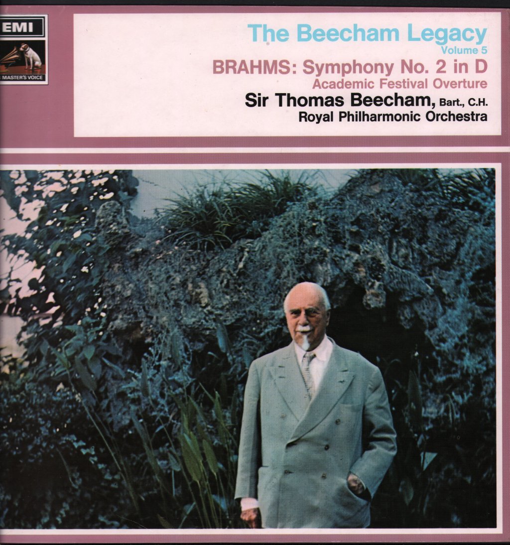 Sir Thomas Beecham / Royal Philharmonic Orchestra - Brahms  - Symphony No. 2 In D / Academic Festival Overture - Lp