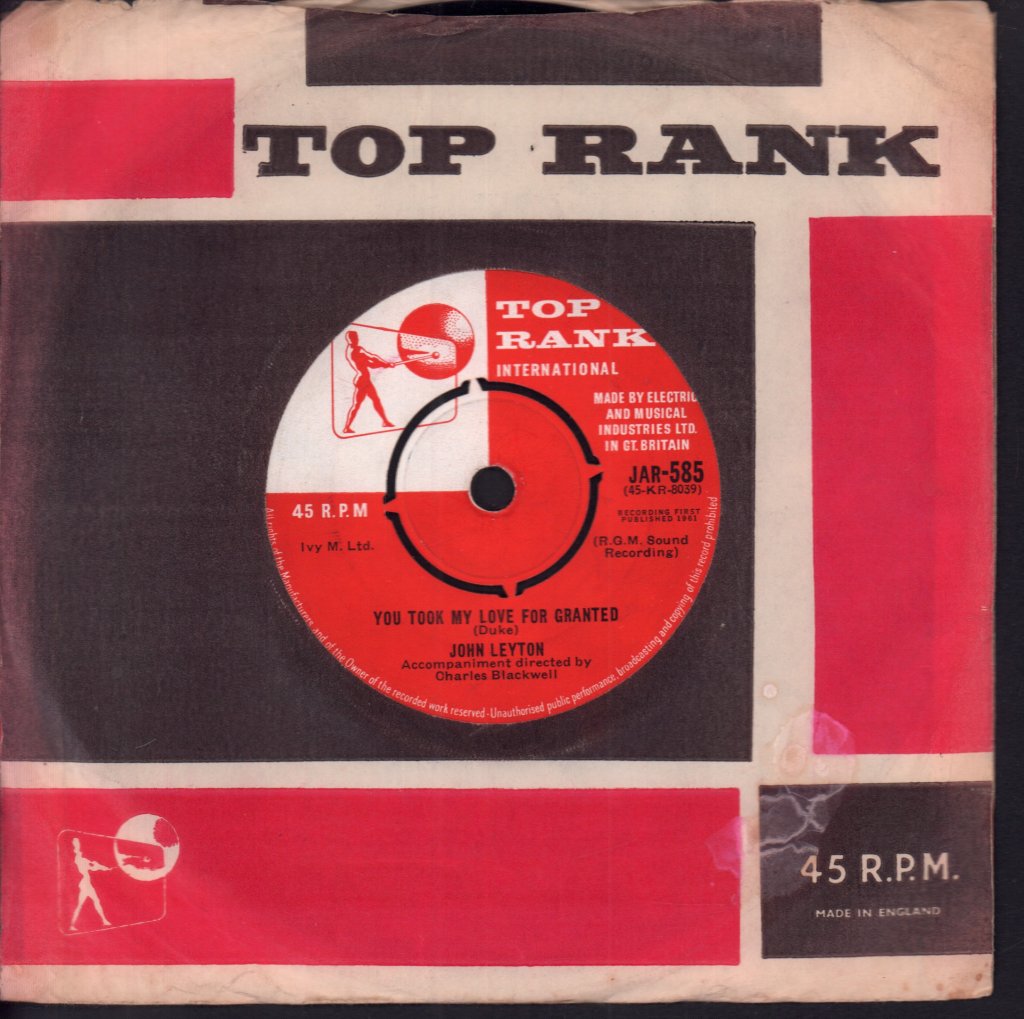 John Leyton - Wild Wind - 7 Inch