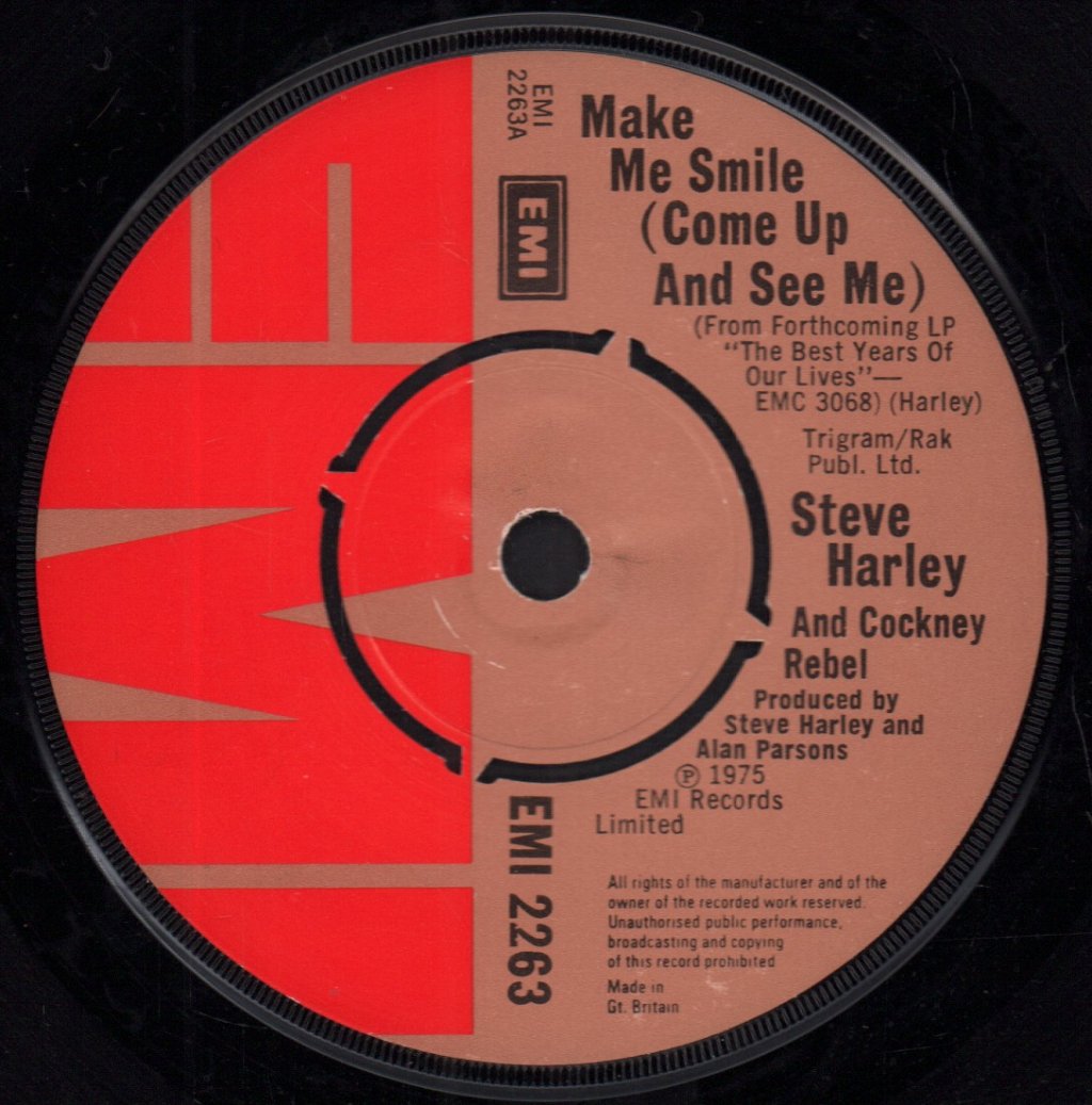 Steve Harley And Cockney Rebel - Make Me Smile - 7 Inch