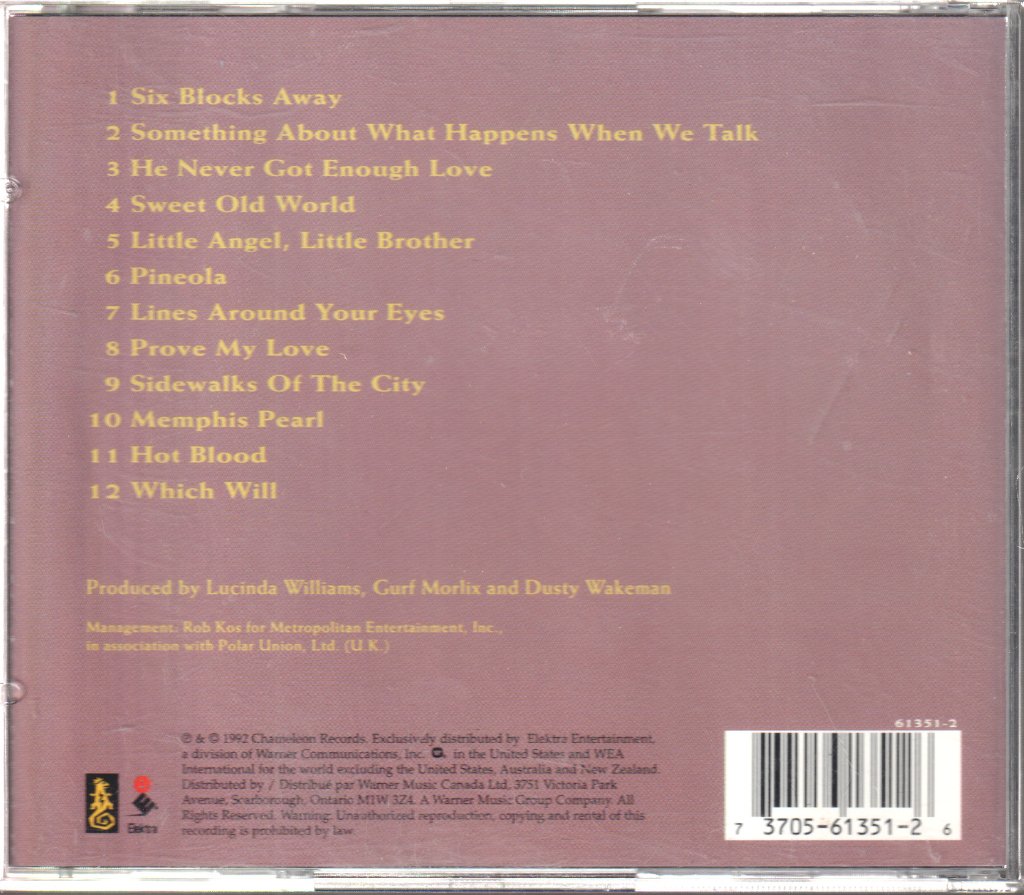 Lucinda Williams - Sweet Old World - Cd