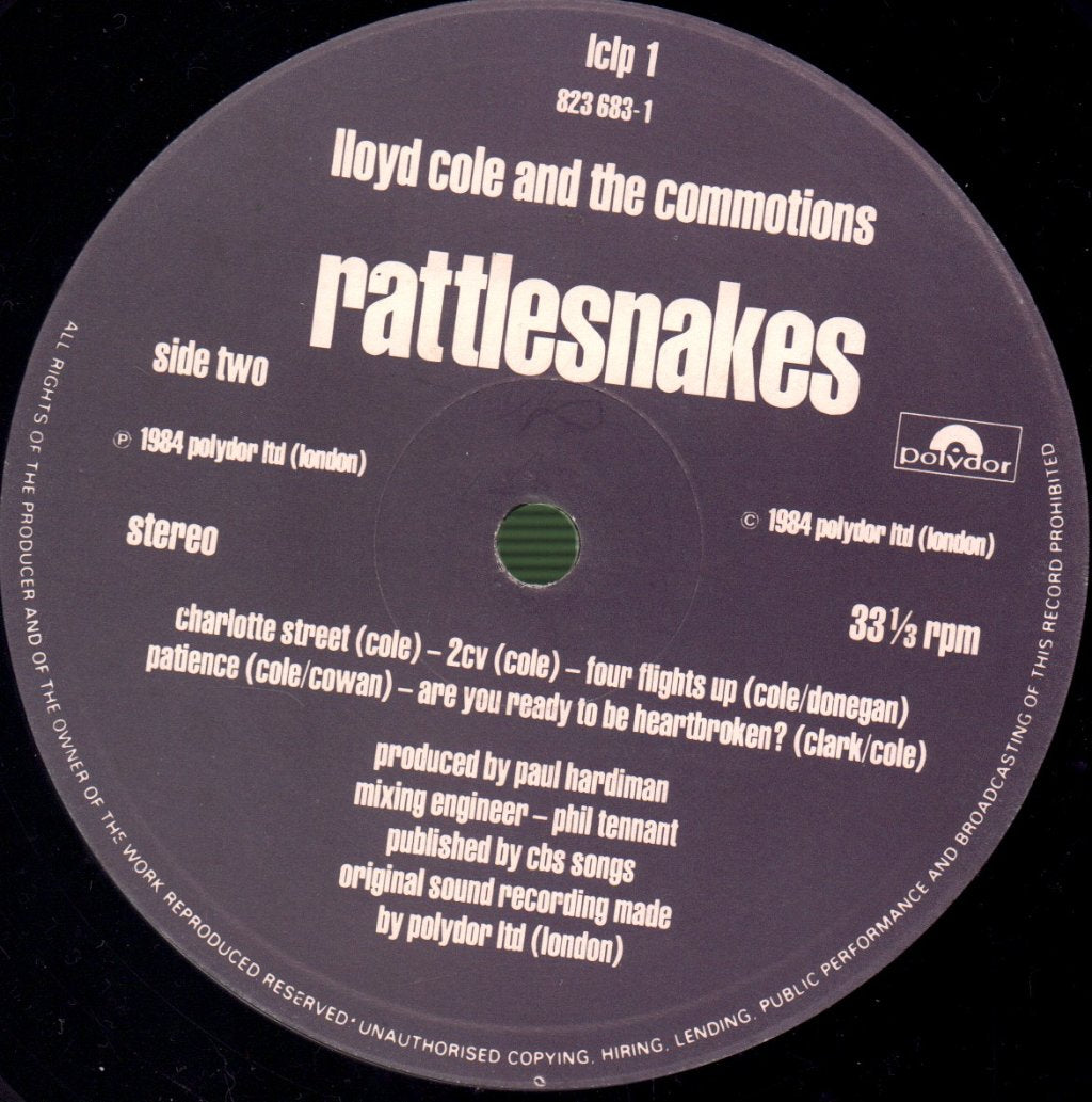 Lloyd Cole And The Commotions - Rattlesnakes - Lp