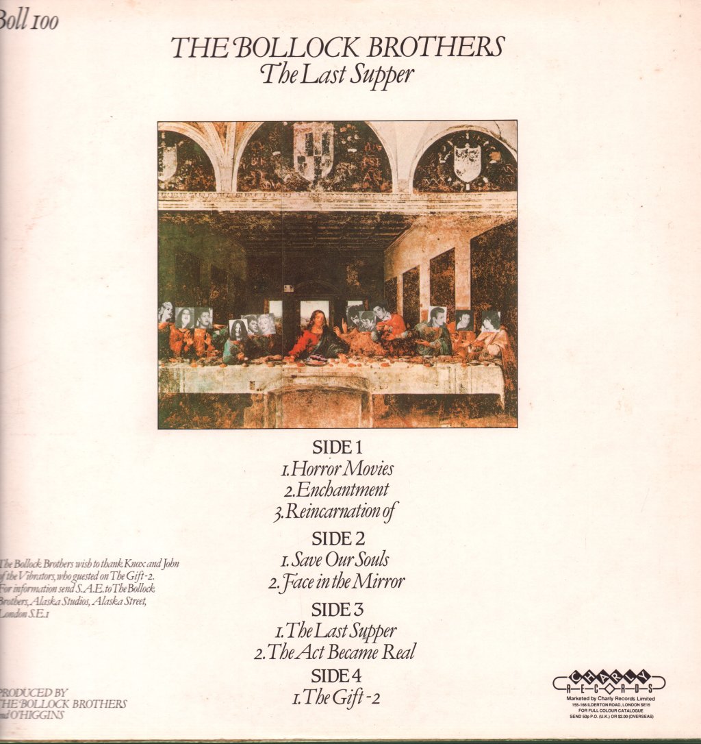 Bollock Brothers - Last Supper - Double Lp