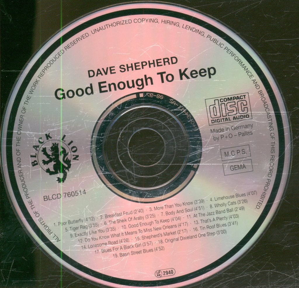 Dave Shepherd - Good Enough To Keep - Cd