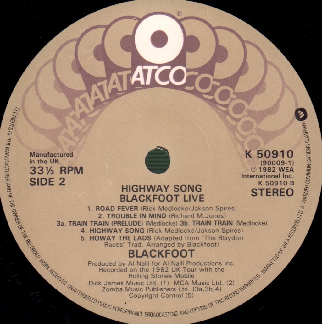Blackfoot - Highway Song Live - Lp