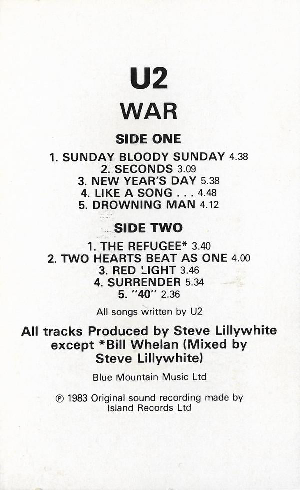 U2 - War - Cassette