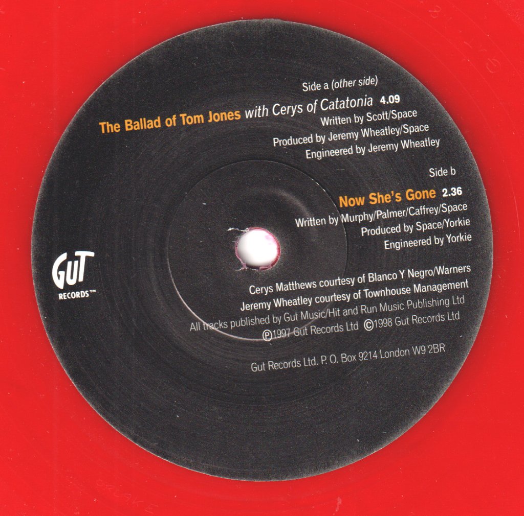 Space Featuring Cerys of catatonia - Ballad Of Tom Jones - 7 Inch