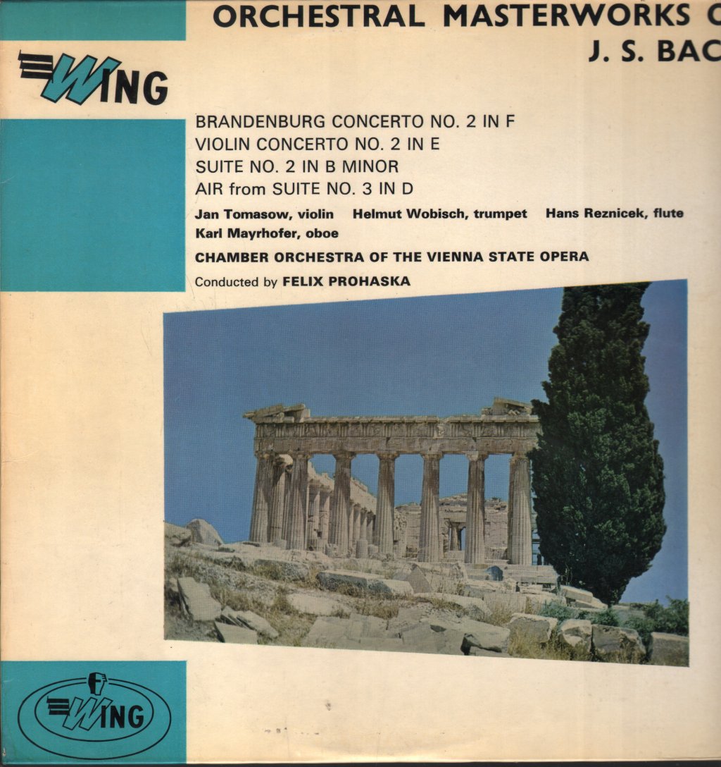 Chamber Orchestra Of The Vienna State Opera / Felix Prohaska - Orchestral Masterworks Of J.S. Bach - Lp
