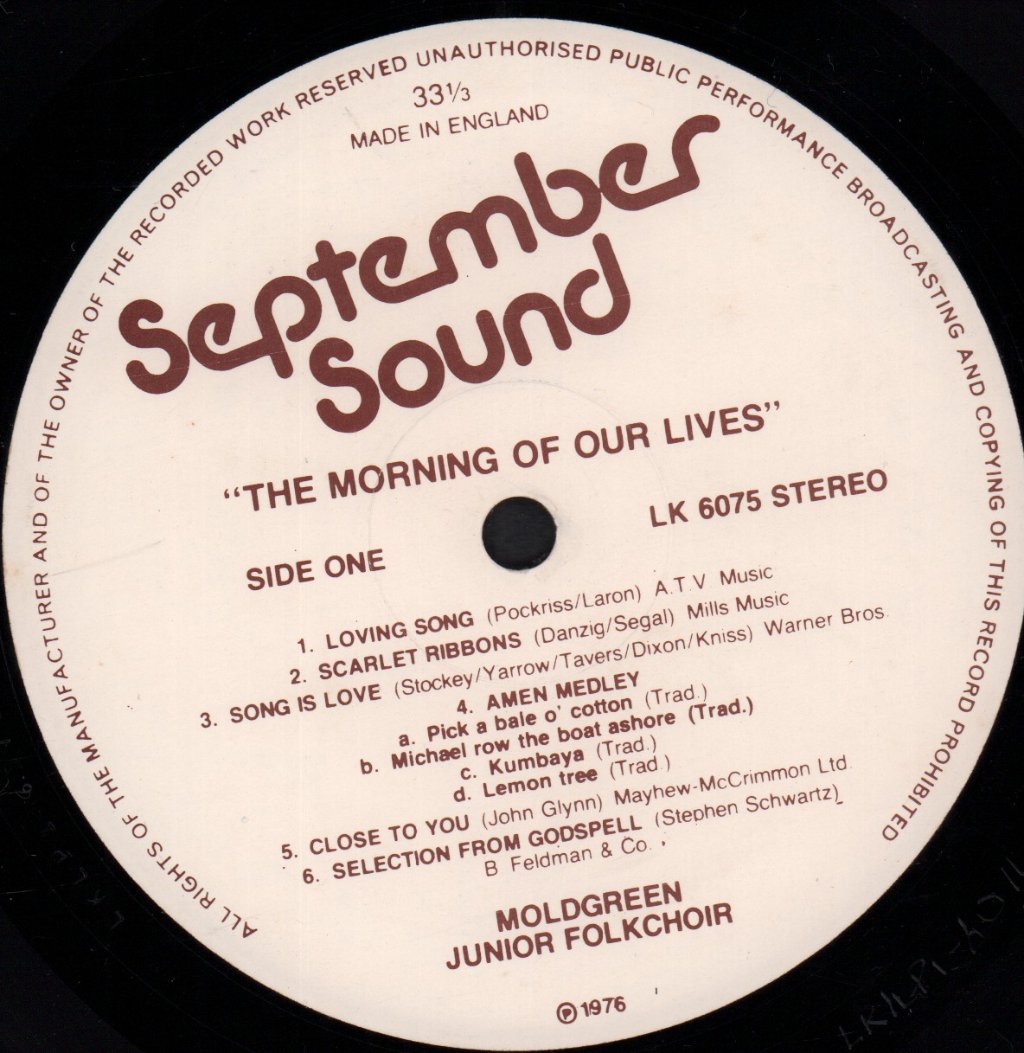 Moldgreen Junior Folk Choir - Morning Of Our Lives - Lp