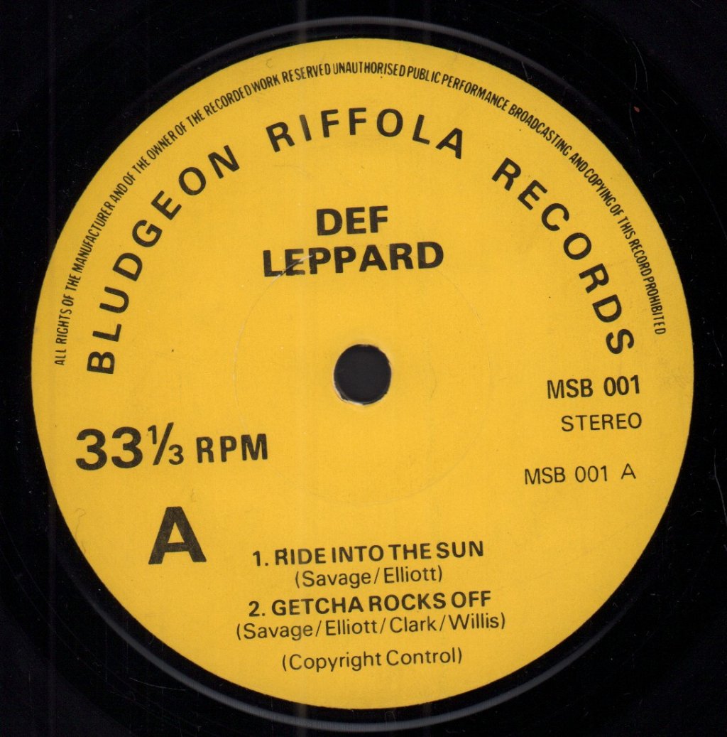 Def Leppard - Ride Into The Sun - 7 Inch