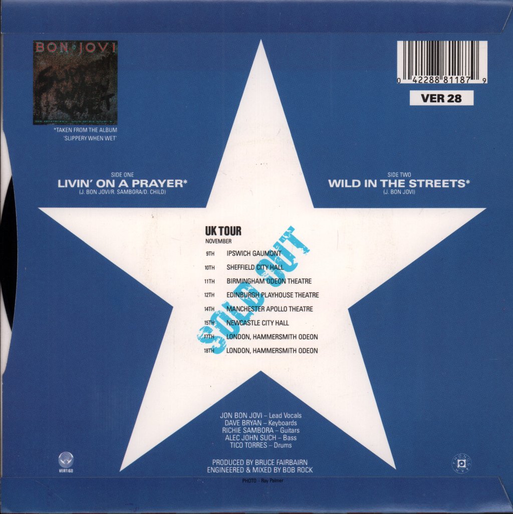 Bon Jovi - Livin' On A Prayer - 7 Inch