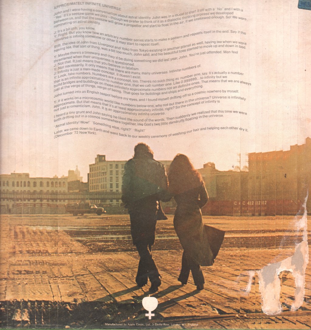 Yoko Ono - Approximately Infinite Universe - Double Lp