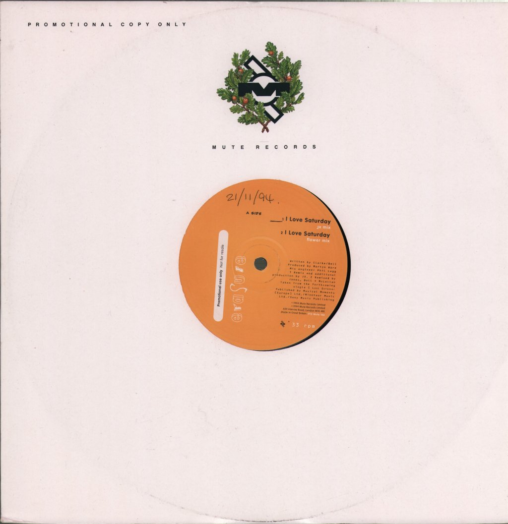 Erasure - I Love Saturday - 12 Inch