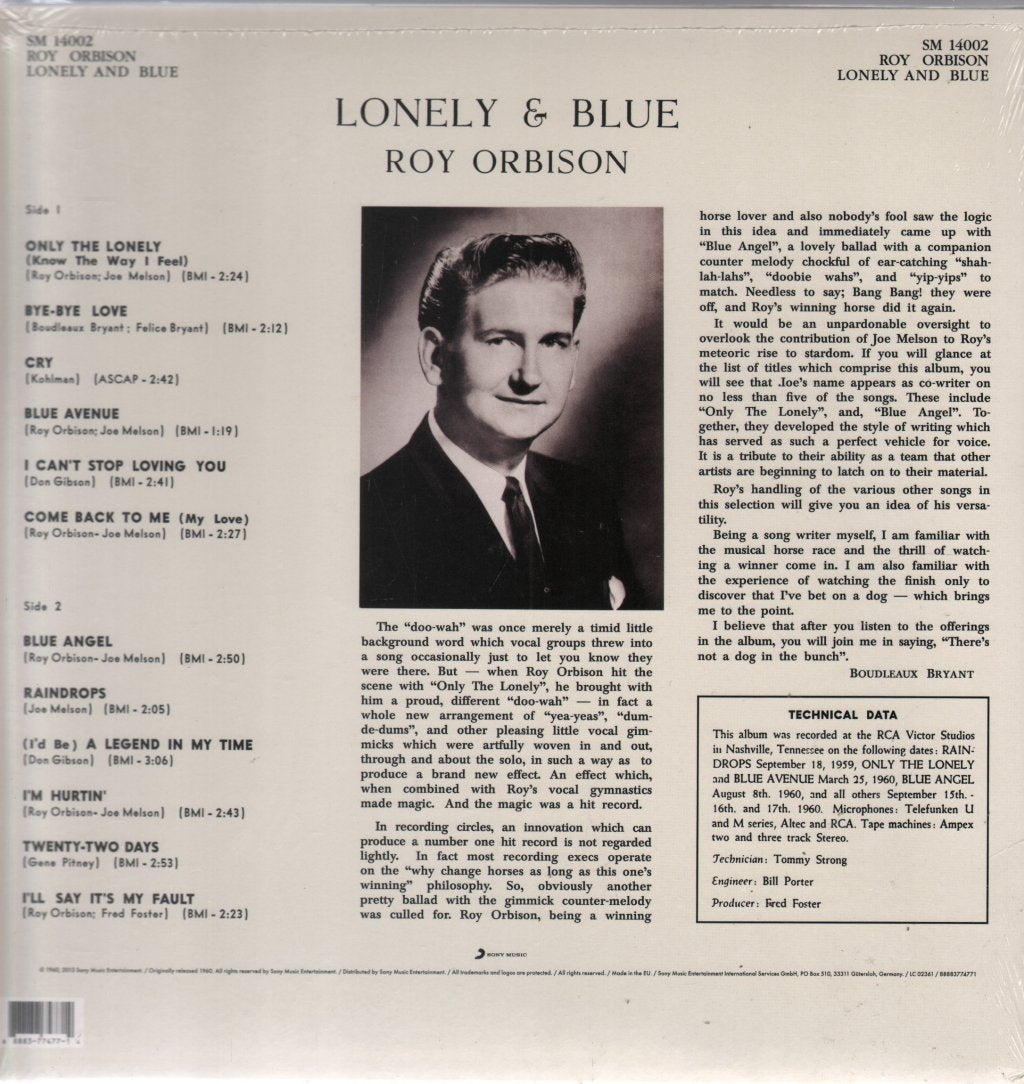 Roy Orbison - Lonely And Blue - Lp