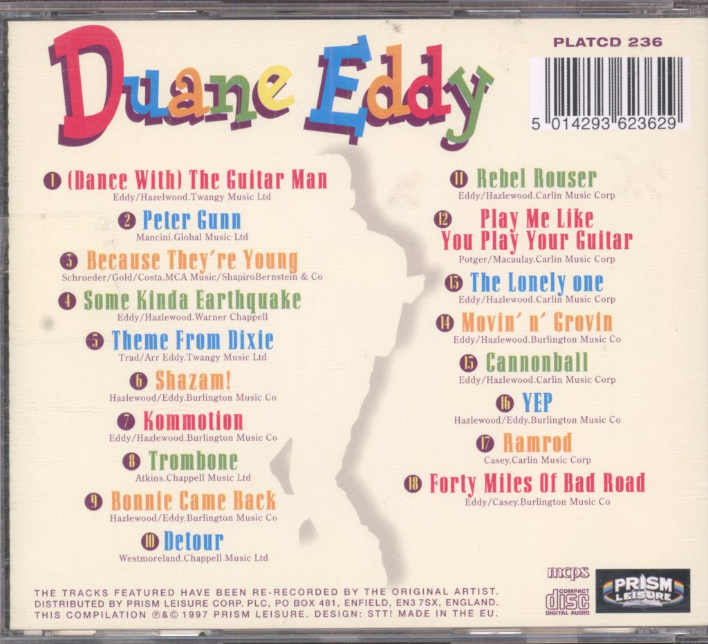 Duane Eddy - Dance With The Guitar Man 18 Greatest Hits - Cd