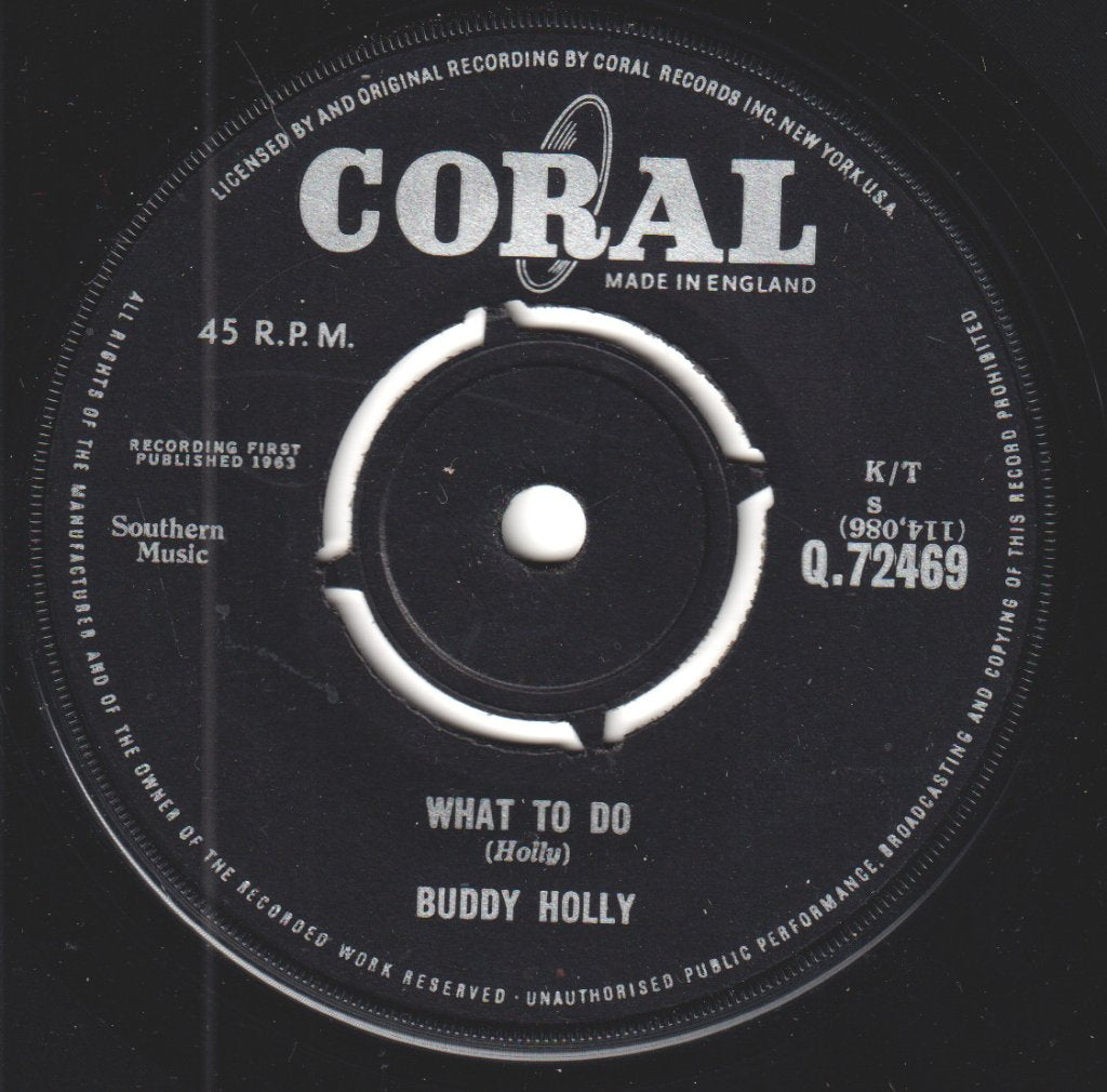 Buddy Holly - What To Do - 7 Inch