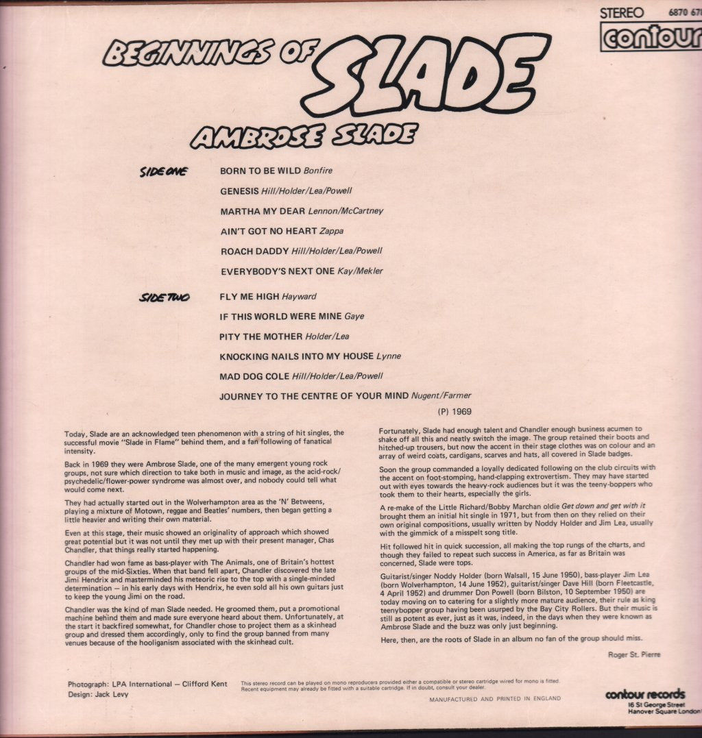 Ambrose Slade - Beginnings Of - Lp