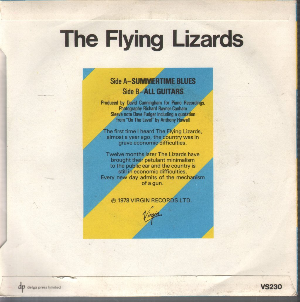 Flying Lizards - Summertime Blues - 7 Inch