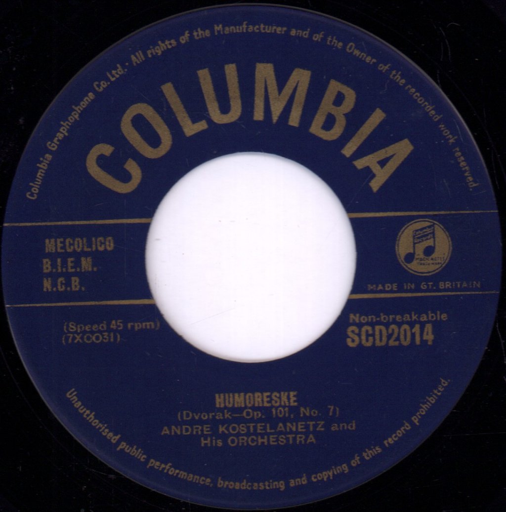 André Kostelanetz And His Orchestra - Valse Brillante - Humoreske - 7 Inch